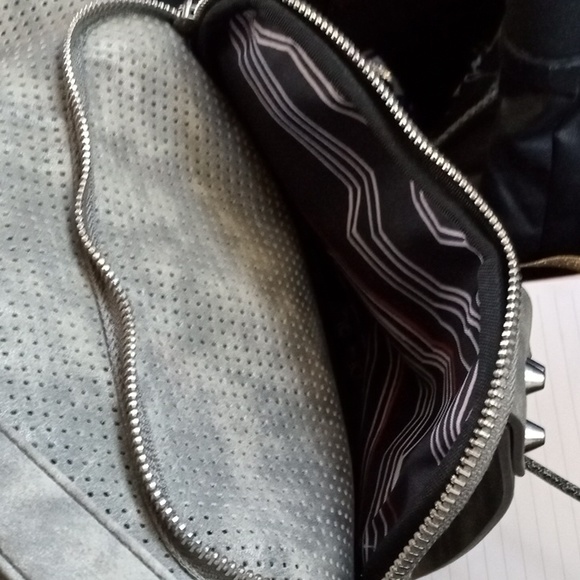 SALE🩶SHE+LO🩶 “NEXT CHAPTER"  CROSSBODY HOBO/Gray Perforated Leather - Picture 12 of 14